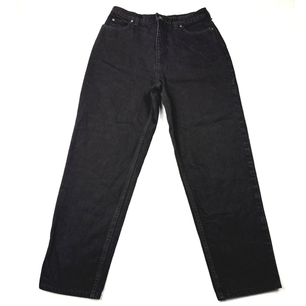 Classic High-Rise Straight Leg Jeans - Black